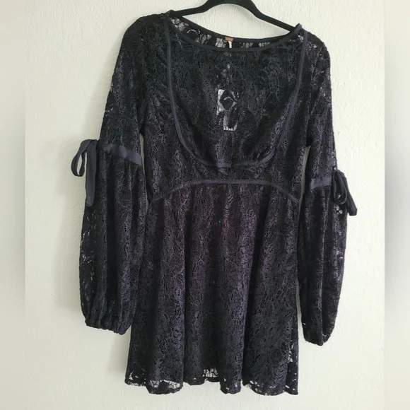 New with tags Free People Ruby black lace dress | size s - Picture 2 of 9